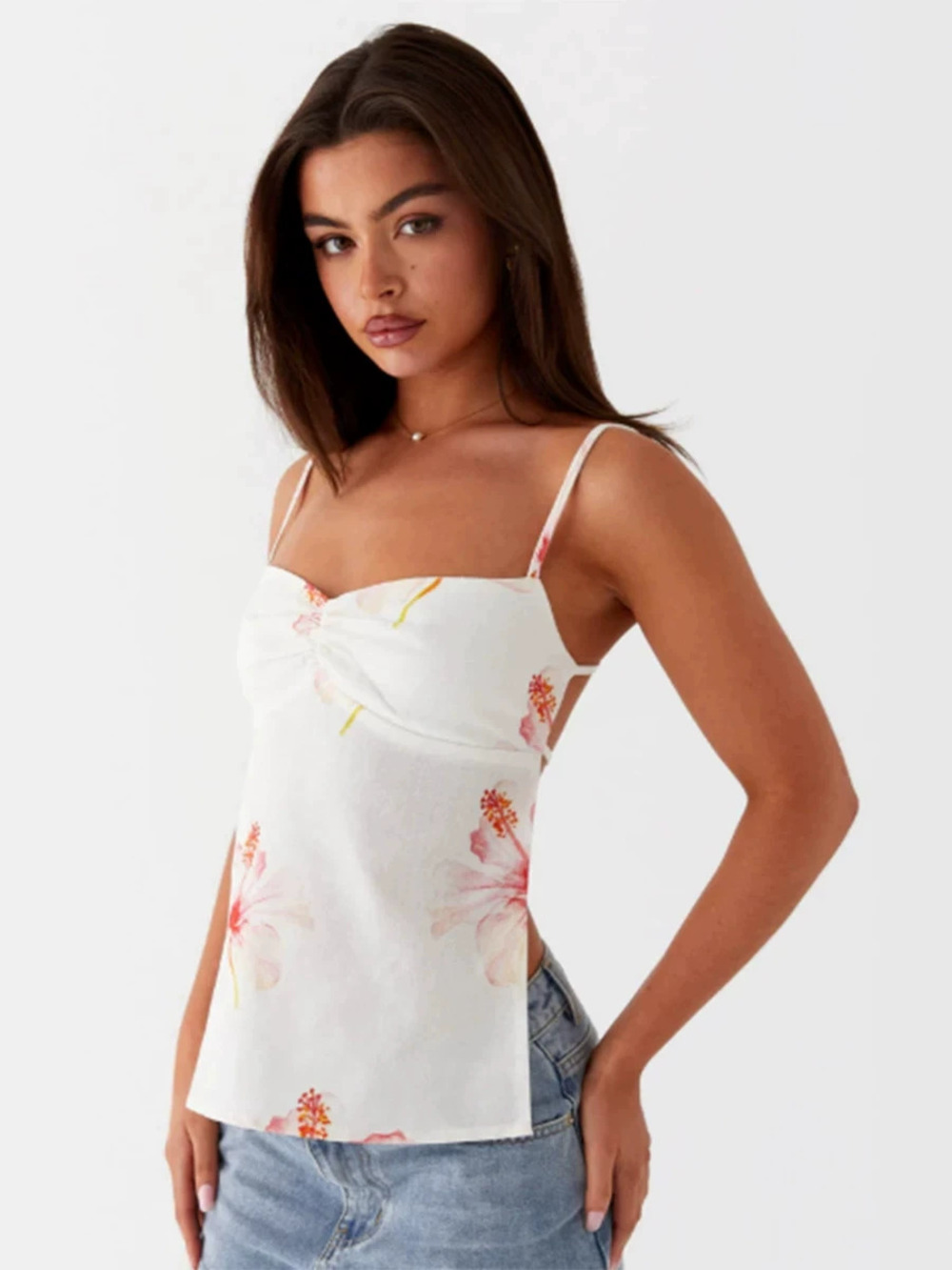 Zara Floral Halter Neck Camisole